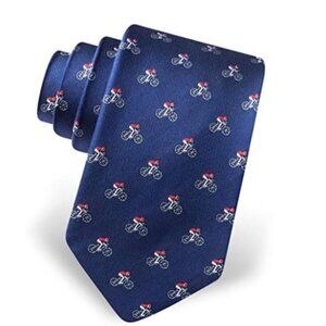 Men's 100% Silk. The spin bike red riders cycling bicycle necktie. Howard London
